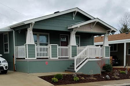 New mobile home with patio and carport in a nice community